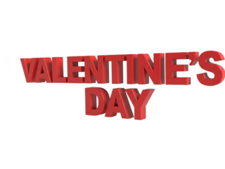 Celebrate valentine's day isolated on transparent background