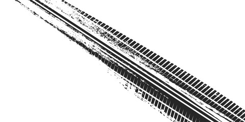 Auto tire tread grunge element. Car and motorcycle tire pattern, wheel tyre tread track. vector © ifon