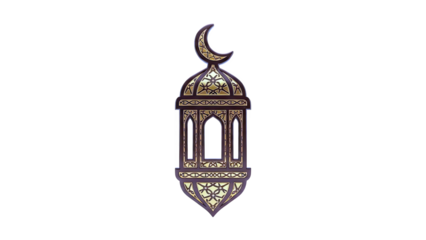 Islamic Lantern with Crescent Moon