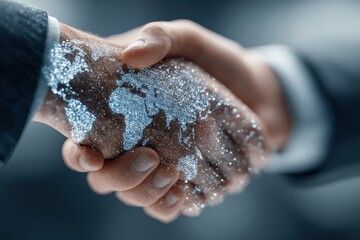 Handshake represents it Consulting digital Transformation and Global Network Connection