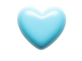 Fototapeta premium Blue heart shape isolated on transparent background