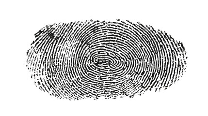 Fingerprint scanning for security access and personal identification on transparent background