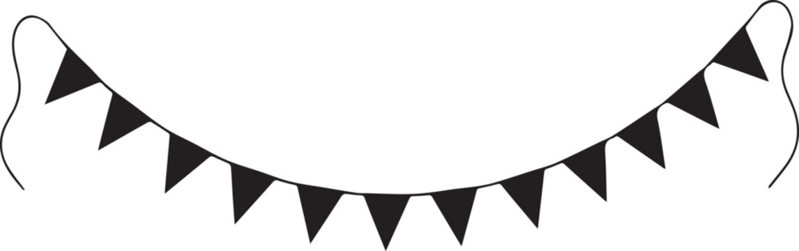 Black pennant banner