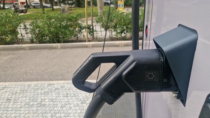 Electric vehicle charging point connecting energy sustainability