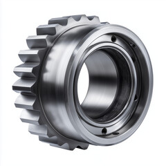 Internal View of a Machined Metal Gear Hub Showing Threading and Precision Finishes