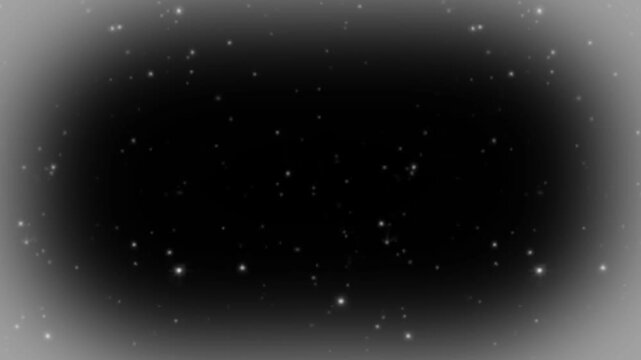 Star snow folling motion graphics clip template with colorful lights animation. HD resolution with hyper realistic 4K black Background.