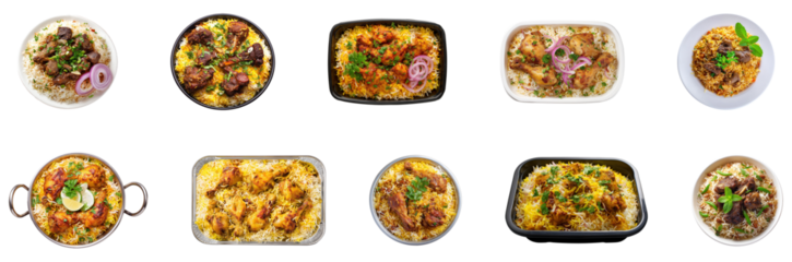 Mix middle eastern rice dish isolated.