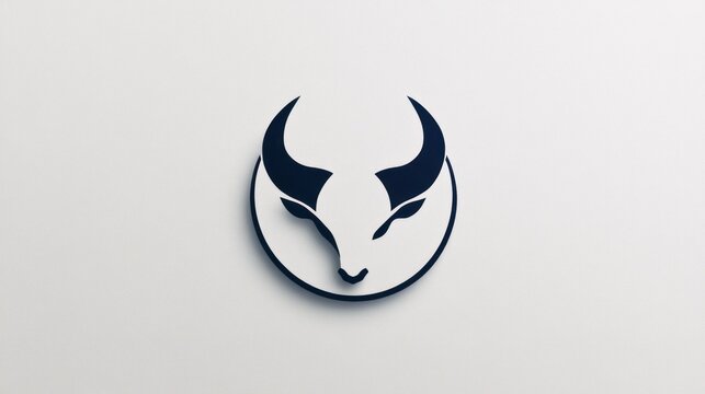 Bull Silhouette, Modern Design, Clean Background