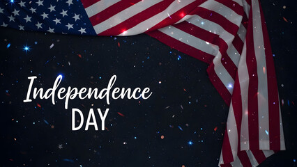 Independence day celebration with american flag