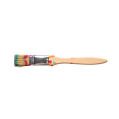 Single paint brush with wooden handle