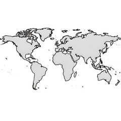 World map outline