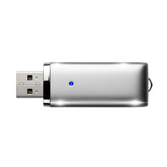 Modern silver usb flash drive