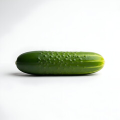 Single fresh cucumber