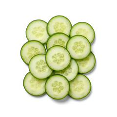 Freshly sliced cucumbers