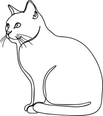 Sitting cat silhouette © MST MAJADA