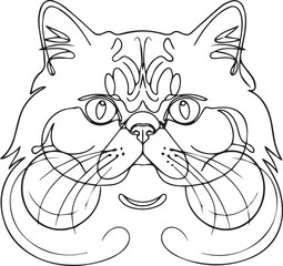 Whiskered feline portrait © MST MAJADA