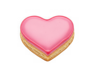 Delightful pink heart-shaped cookie