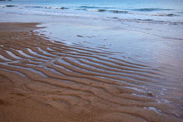 Plage de Saint-Malo le matin en hiver
