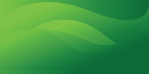 Abstract Green Wave Gradient Background for Finance and Eco Business Design