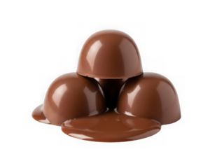 Three chocolate bonbons melted together