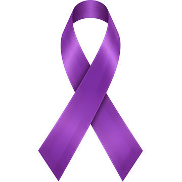 Purple awareness ribbon symbol