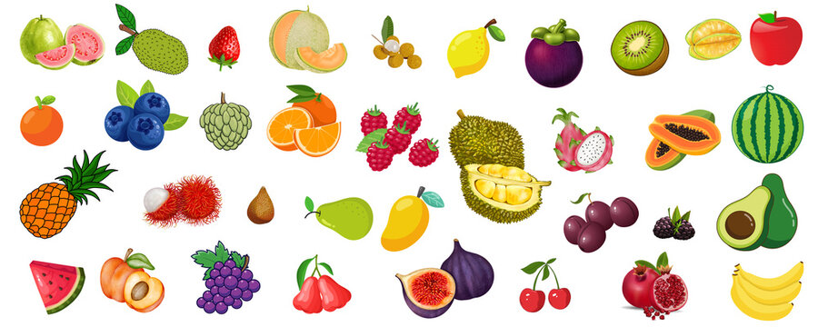 fresh fruits seamless pattern 002 - 1