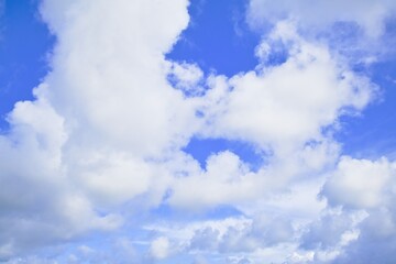 New Zealand Sky Replacement Large Puffy Cloudy Sky