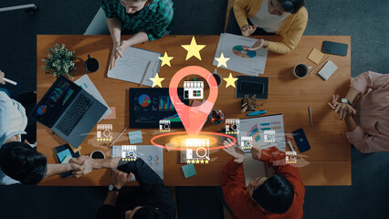 Local business ranking concept highlights brand visibility, location optimization, and customer engagement, helping companies attract nearby clients and improve reputation. Parse