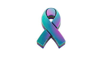 Gradient Awareness Ribbon on White Background