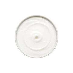 Close-up of white cream in a jar, skincare product