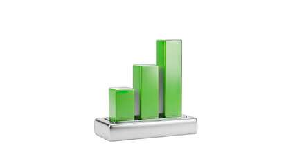 Green Bar Chart Rising - Business and Finance Concept