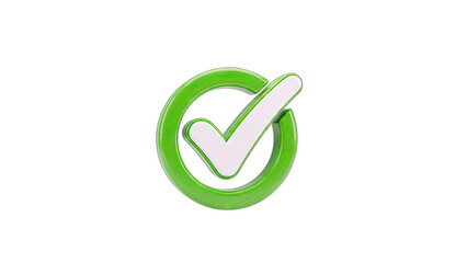 Green Check Mark in Circle: Approval Concept