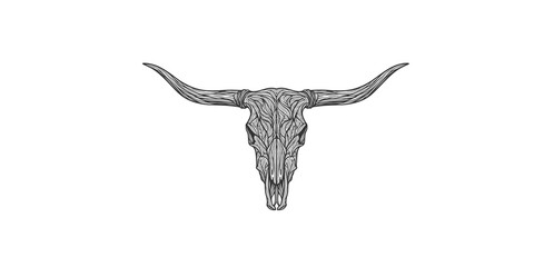Obraz premium Longhorn head skull 