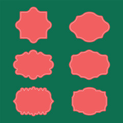 Set of Blank Labels in Different Shapes