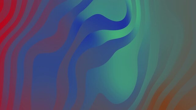 Zig zag Abstract, artwork with flowing red, blue, and green shapes. Suitable for backgrounds, modern design projects, and creative concepts. Colorful and dynamic visual.
