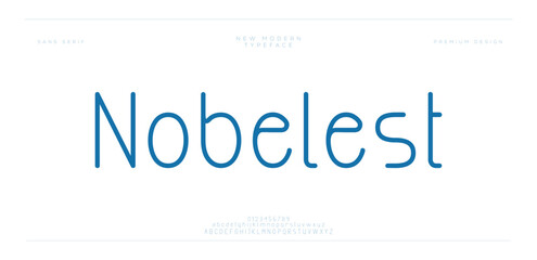 Nobelest Creative modern alphabet display font vector. Unique trendy typography style © Anik
