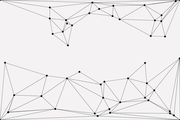 Fototapeta premium White background with low poly digital lines connection. Abstract white blue digital technology futuristic communication high tech concept background. Technology dots lines connect network background.
