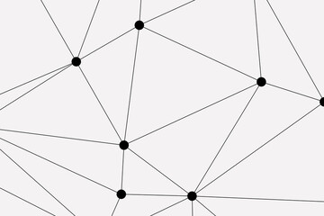 white background with low poly digital lines connection. Abstract white blue digital technology futuristic communication high tech concept background. Technology dots lines connect network background.