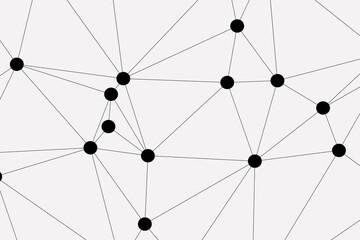 white background with low poly digital lines connection. Abstract white blue digital technology futuristic communication high tech concept background. Technology dots lines connect network background.