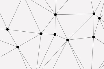 white background with low poly digital lines connection. Abstract white blue digital technology futuristic communication high tech concept background. Technology dots lines connect network background.