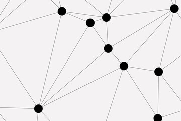 white background with low poly digital lines connection. Abstract white blue digital technology futuristic communication high tech concept background. Technology dots lines connect network background.