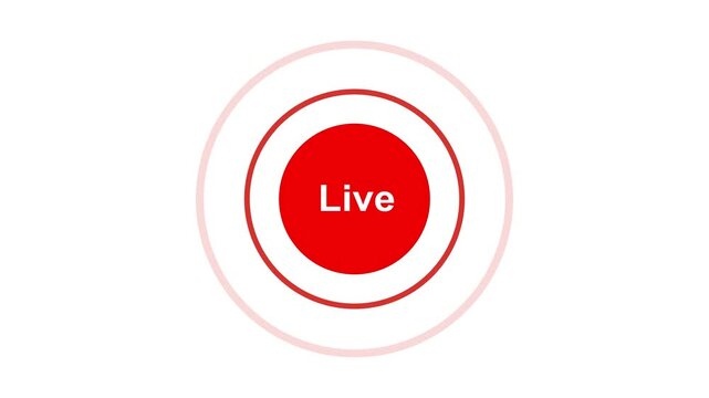 Live Icon Animation | Live Status Indicator, Real-Time Broadcast Symbol , Animated Live Icon | Live Now Indicator, Streaming and Online Status Graphic ,Live Alert Icon Animation | Real-Time Activity,