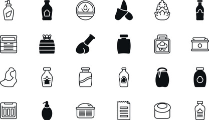 Collection of various eco friendly and recycling icons for sustainable living and environmental awareness