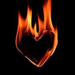 Fire Heart Shape Concept