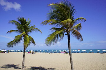 A very beautiful, wide sandy beach in northeastern Brazil, on the Atlantic Ocean in Fortaleza – Ceará, Brazil..  © guentermanaus