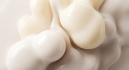 Abstract Creamy Liquid Droplets and Swirls fluid