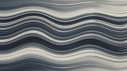 Horizontal Wavy Lines Of Grey And White With Glossy Reflective Texture image photo