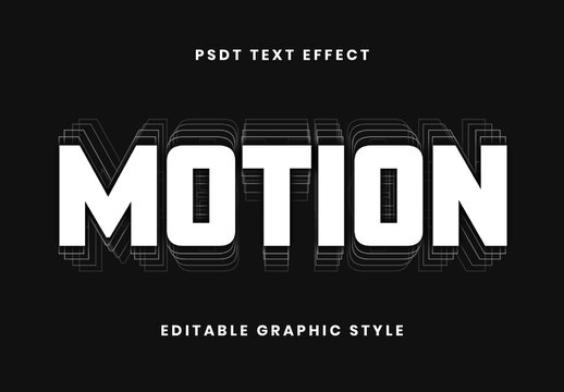 White And Black Motion Text Effect Bold Dynamic Font