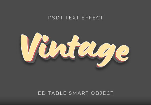 Yellow And Red Vintage Retro Film Text Effect Script Layered Font