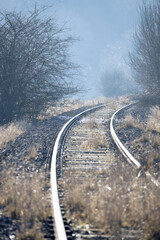 Gleisbett einer stillgelegten Bahnstrecke